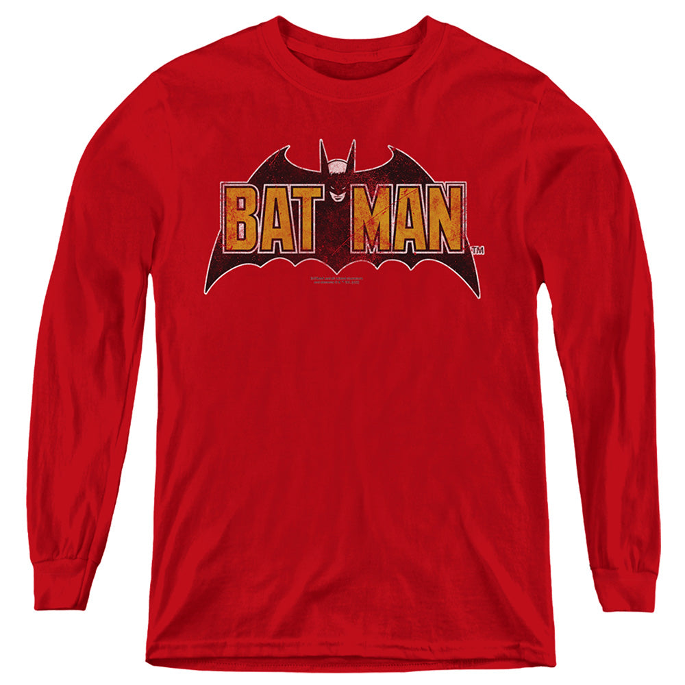 Vintage Bat Logo On Red