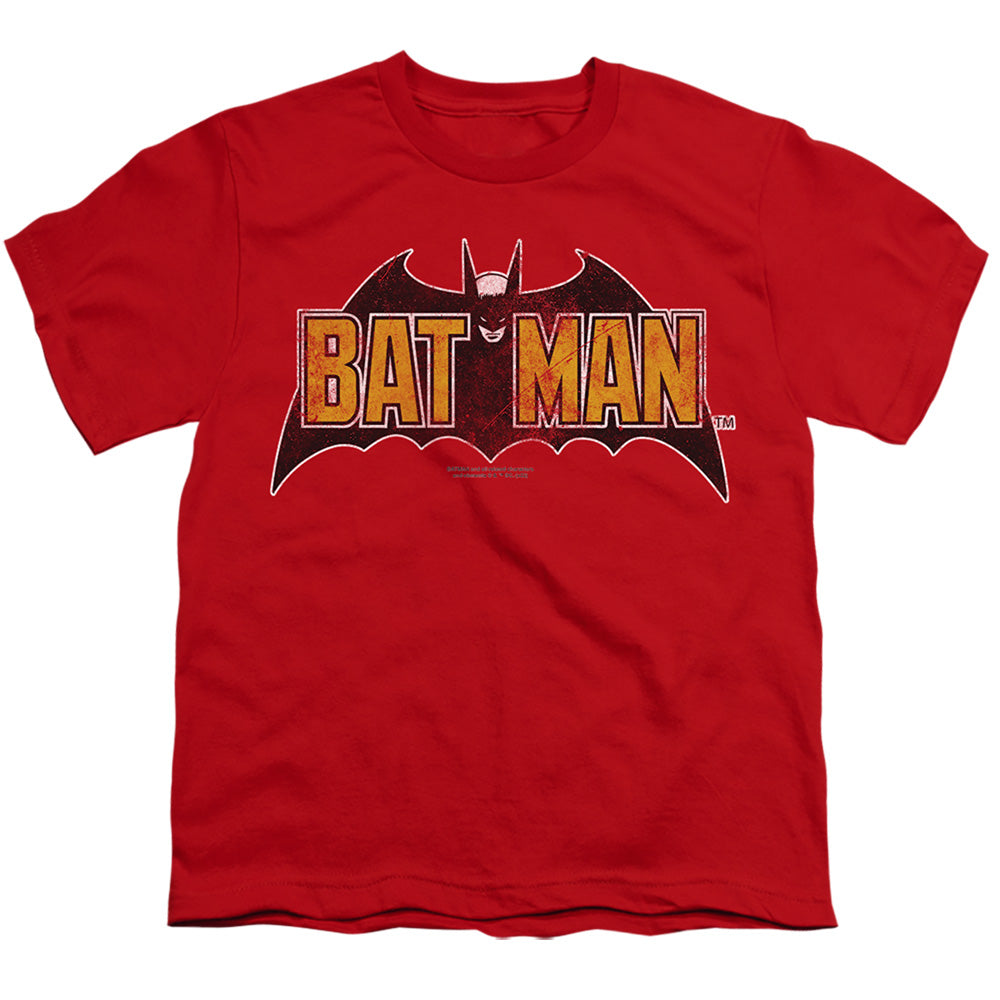 Vintage Bat Logo On Red