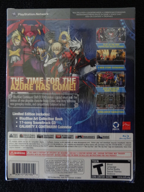 BlazBlue Continuum Shift Extended Limited Edition