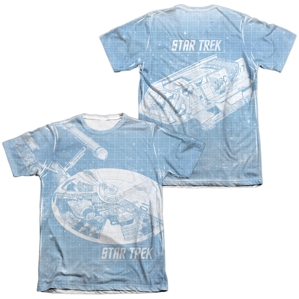 STAR TREK/SHIPS BLUEPRINT (FRONT/BACK PRINT)