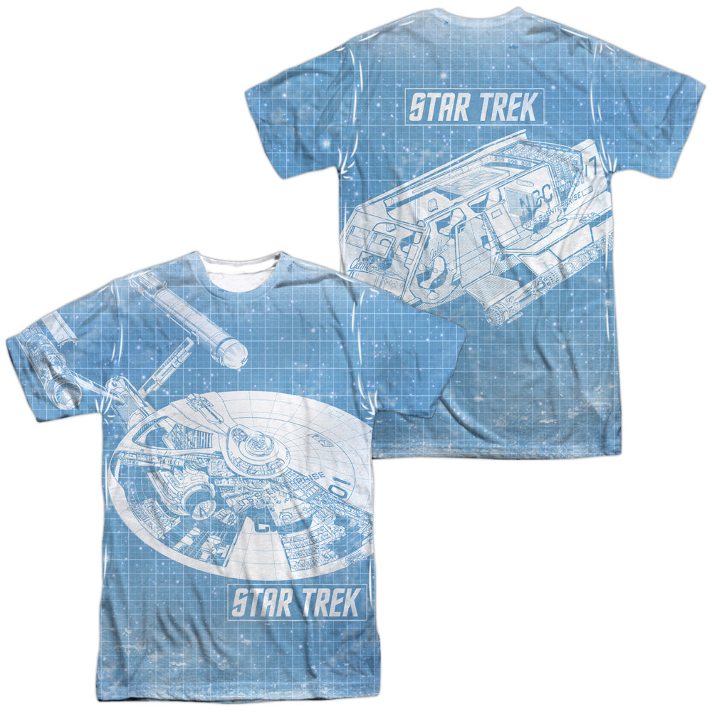 STAR TREK/SHIPS BLUEPRINT (FRONT/BACK PRINT)