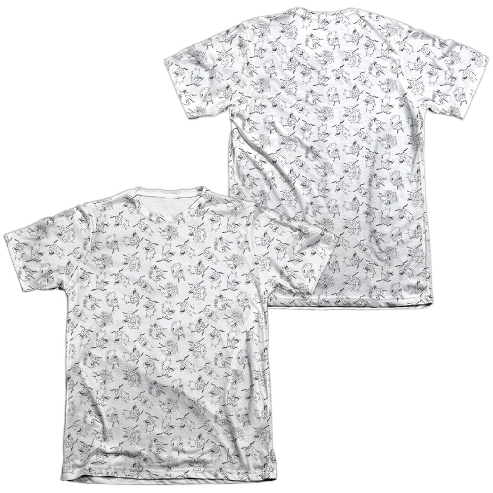 COURAGE THE COWARDLY DOG/SCREAM PATTERN (FRONT/BACK PRINT)