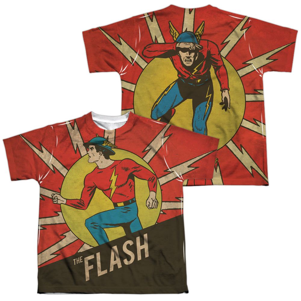 DC FLASH/VINTAGE COMIC FLASH (FRONT/BACK PRINT)