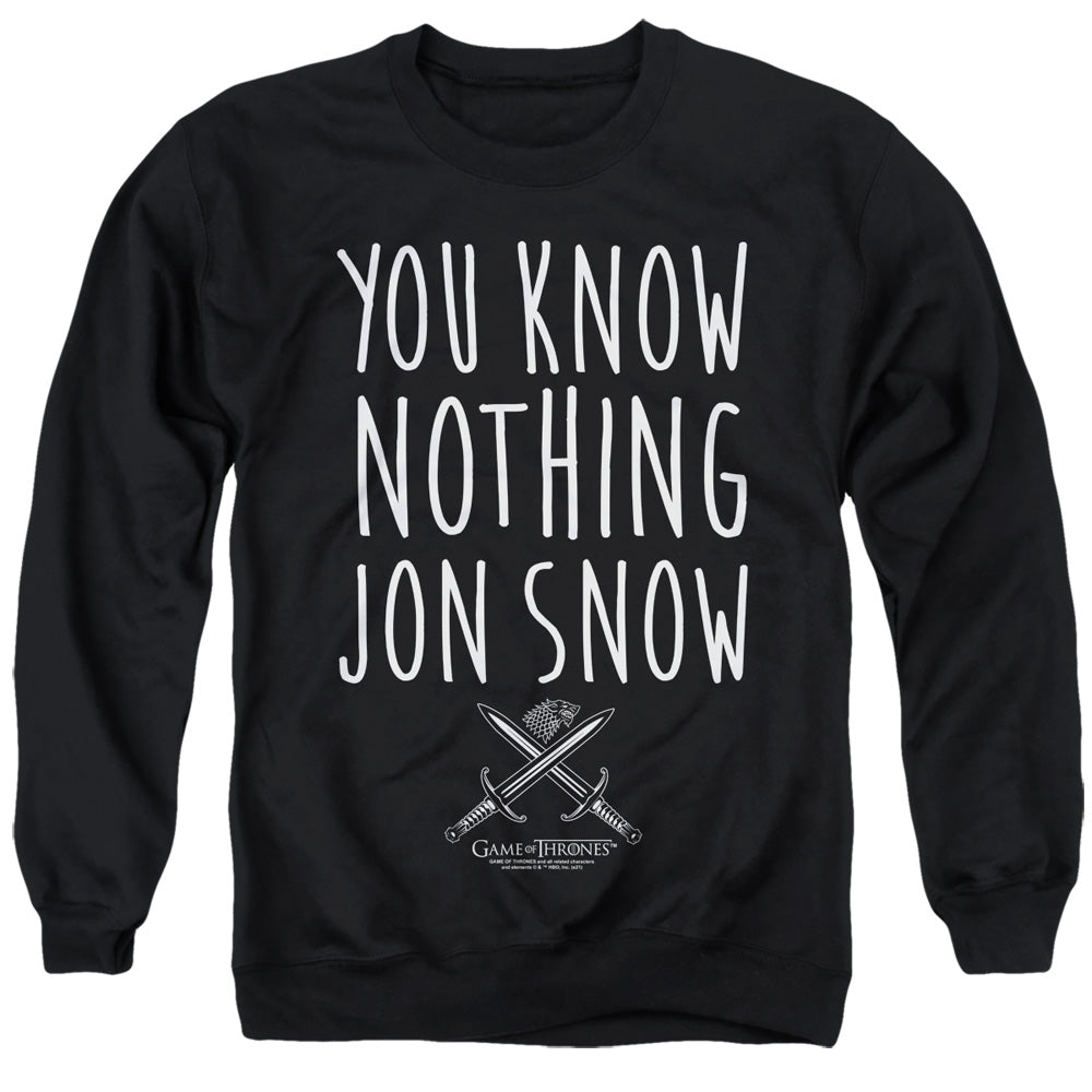 GAME OF THRONES/YOU KNOW NOTHING JON SNOW
