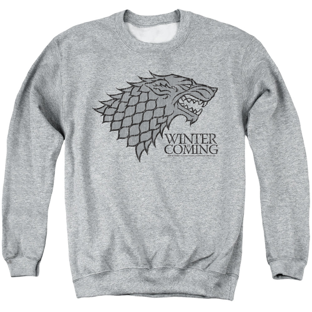 GAME OF THRONES/STARTK WINTER IS COMING ON GRAY
