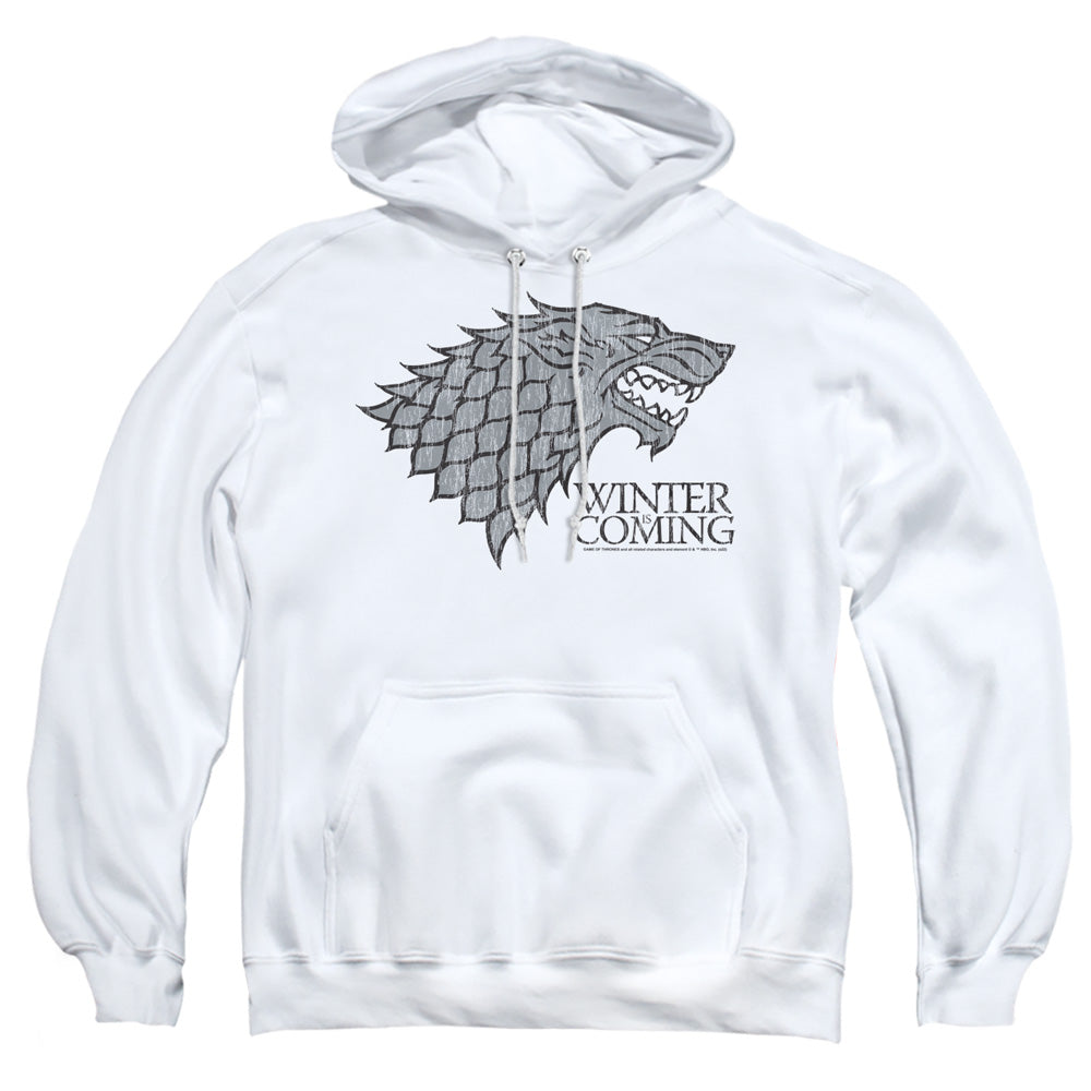 GAME OF THRONES/STARTK WINTER IS COMING ON WHITE
