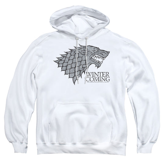 GAME OF THRONES/STARTK WINTER IS COMING ON WHITE