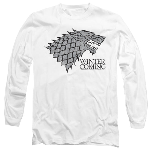 GAME OF THRONES/STARTK WINTER IS COMING ON WHITE