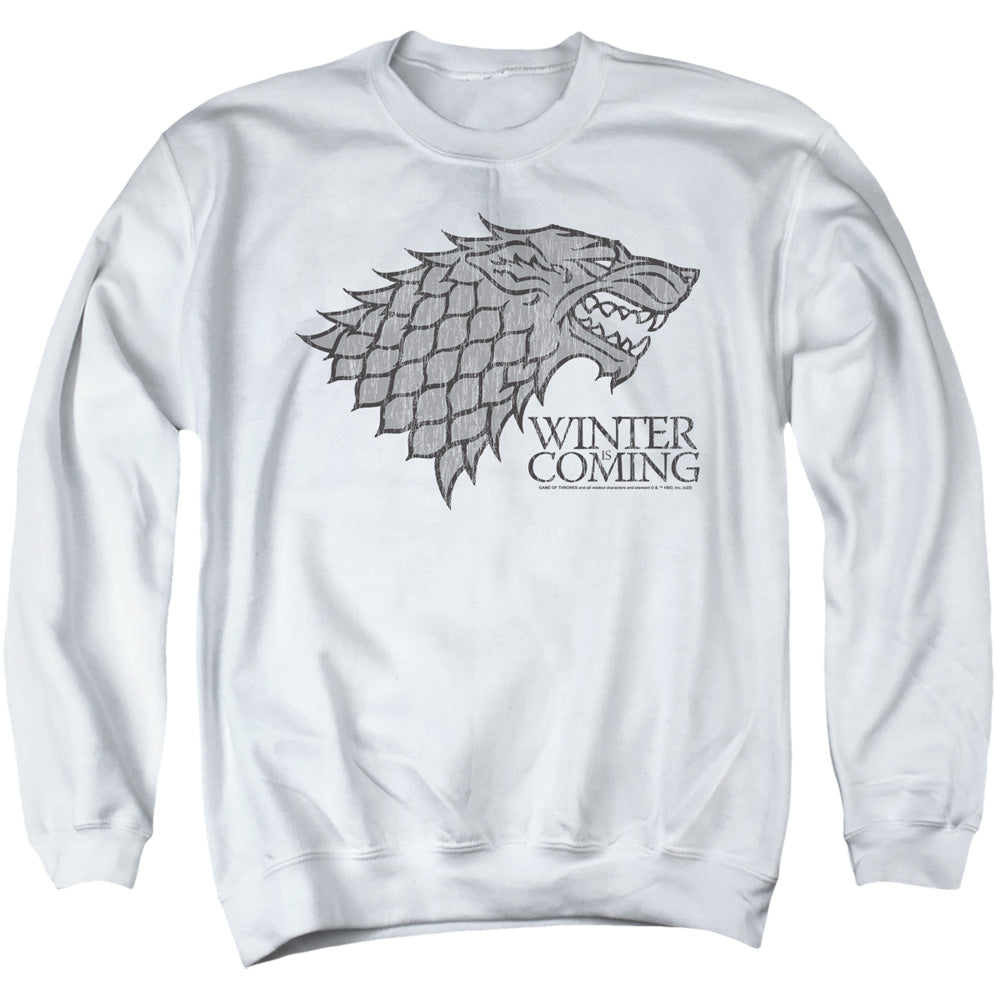 GAME OF THRONES/STARTK WINTER IS COMING ON WHITE