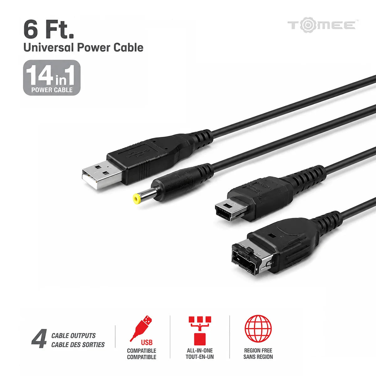 Handheld Console Universal Power Cable - Tomee