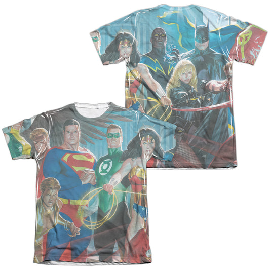 JLA/LEAGUE OF HEROES (FRONT/BACK PRINT)