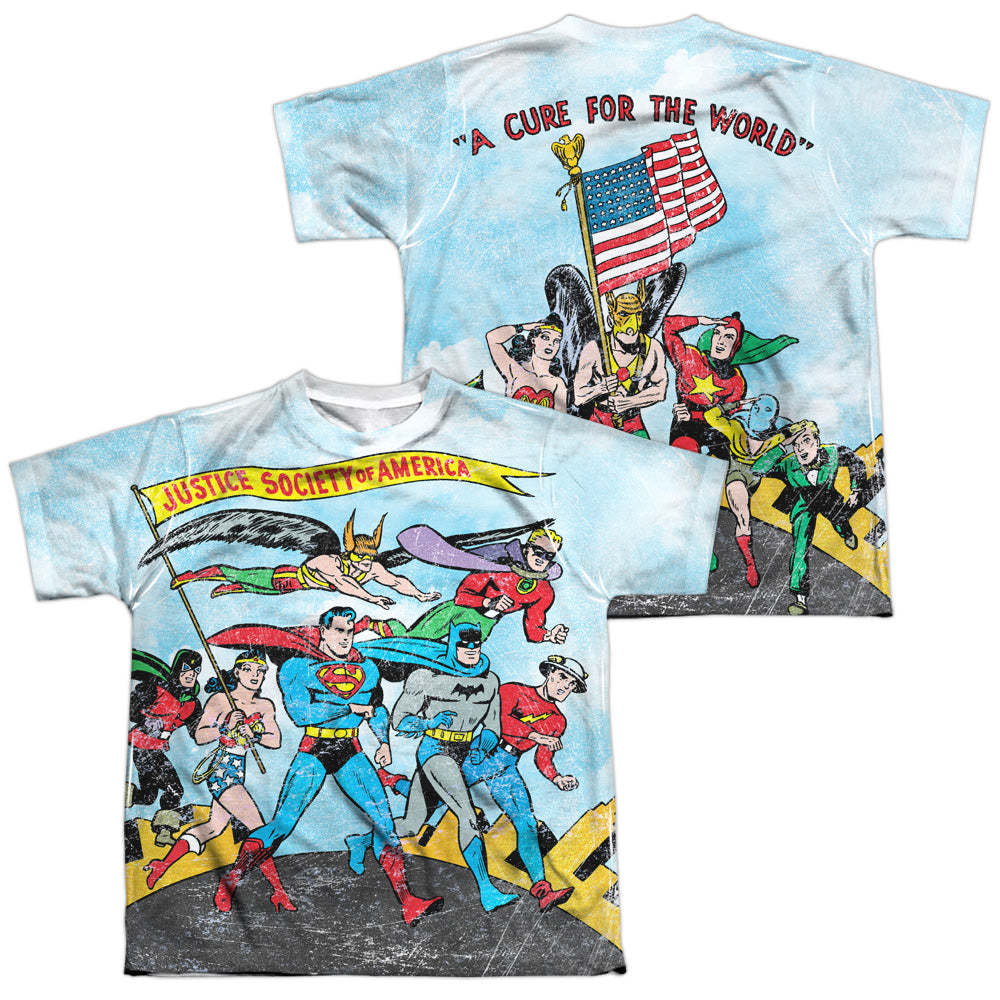 JLA/WORLD CURE (FRONT/BACK PRINT)