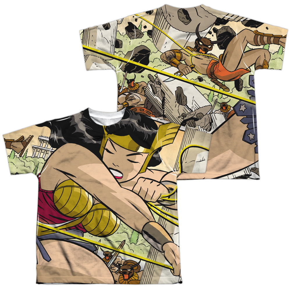 JLA/MINOTAUR BATTLE (FRONT/BACK PRINT)