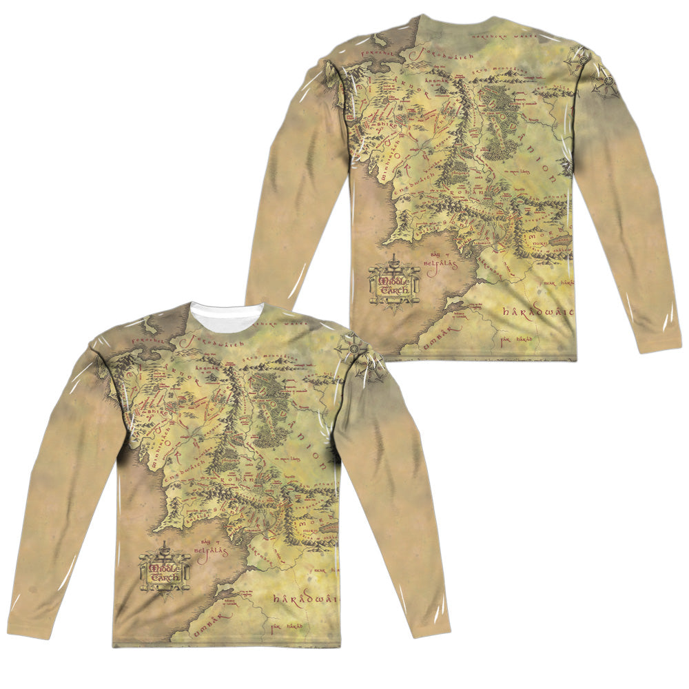 LORD OF THE RINGS/MIDDLE EARTH MAP (FRONT/BACK PRINT)
