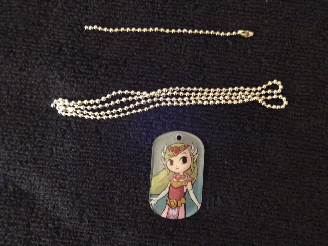 Legend Of Zelda Princess Zelda Child Dog Tag Neckless Keychain
