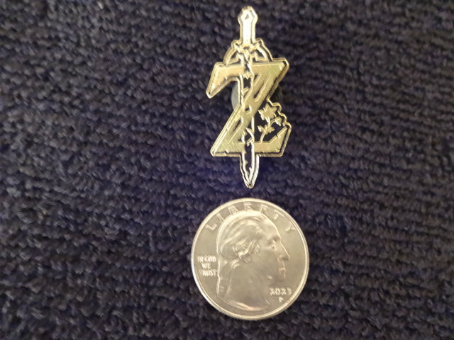 Legend Of Zelda Z Sword Logo Pin