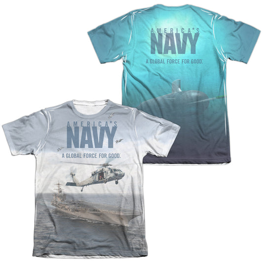 NAVY/OVER AND UNDER (FRONT/BACK PRINT)