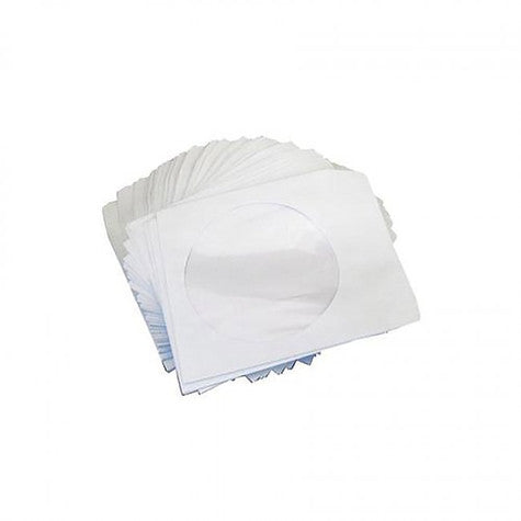 Media Paper Sleeves: CD & DVD - White (100)