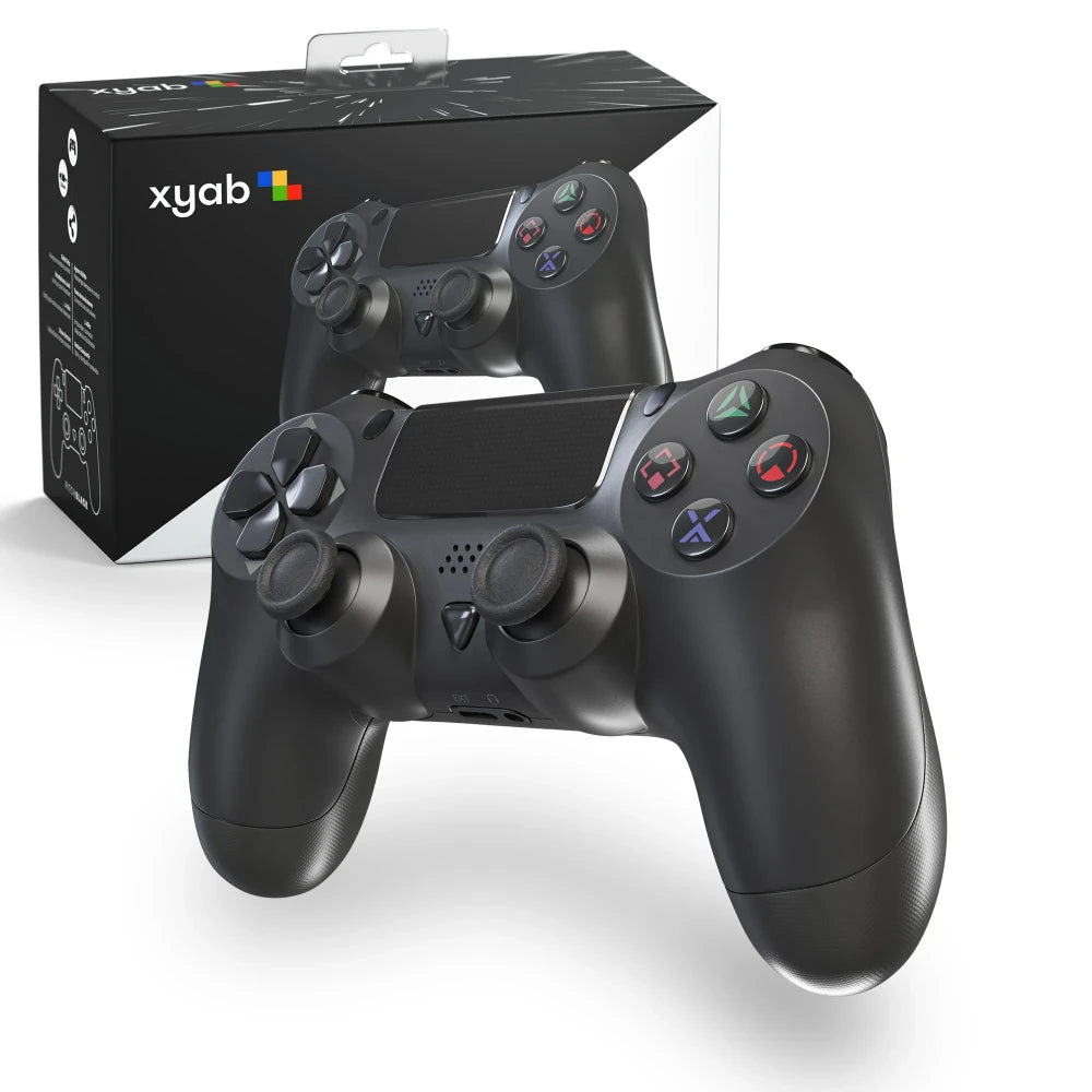 PS4 Wireless Bluetooth Controller: Pitch Black - xyab