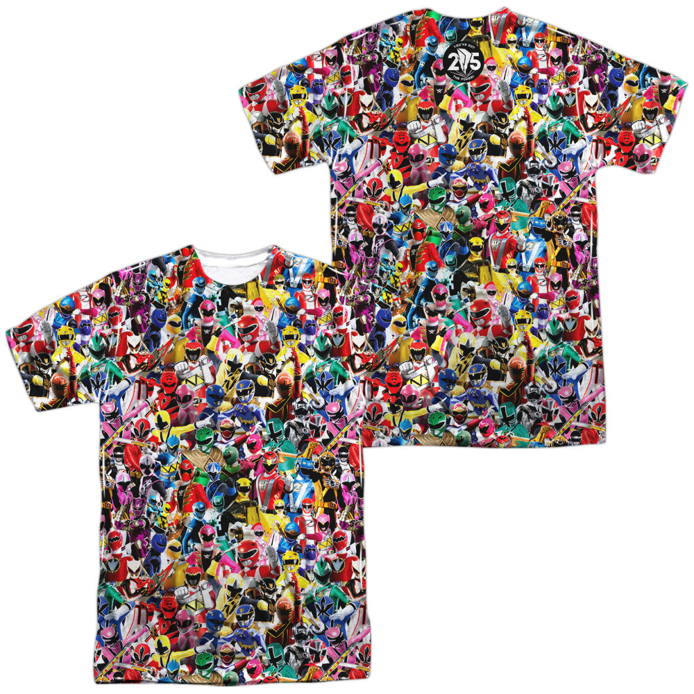 POWER RANGERS/CROWD OF RANGERS (FRONT/BACK PRINT)