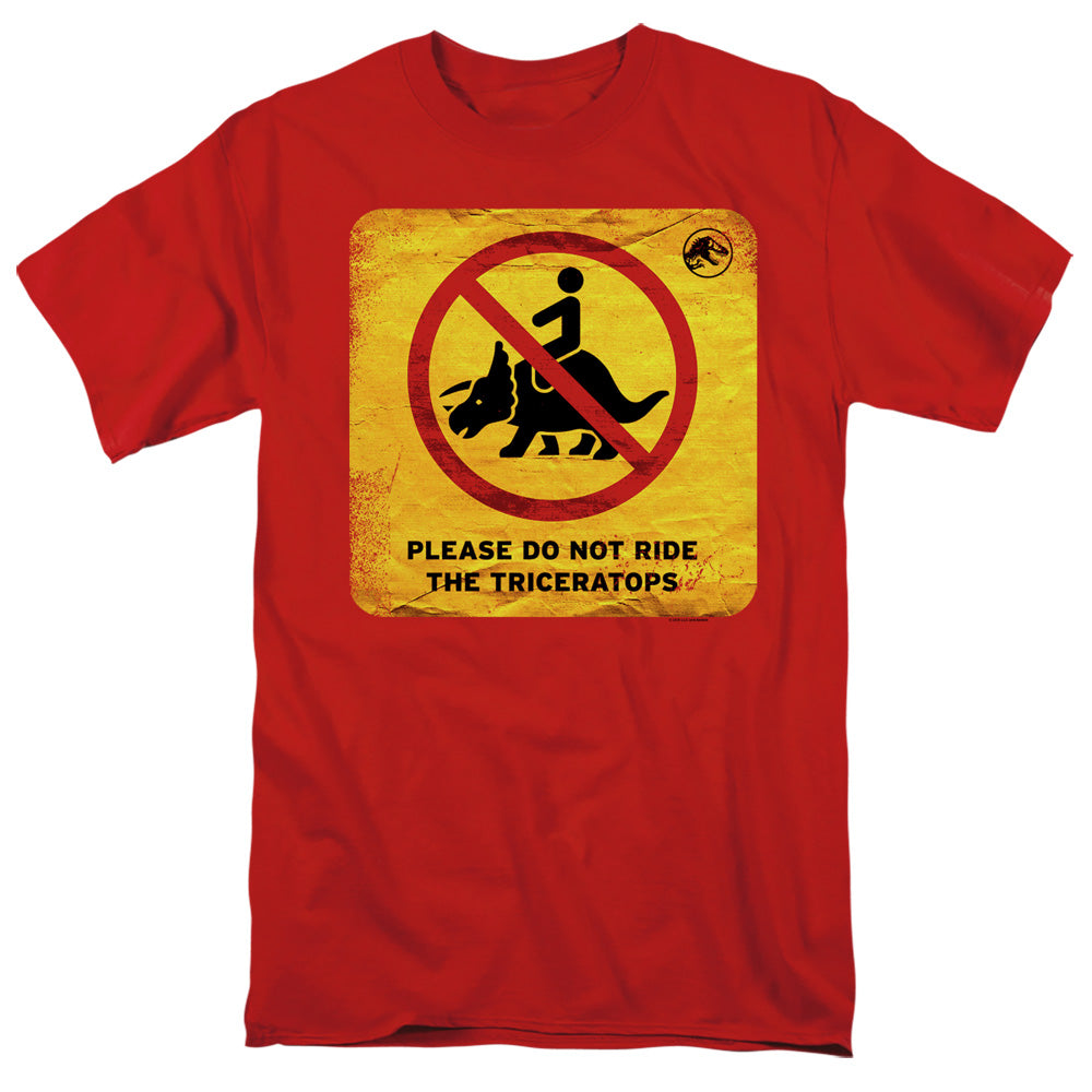 JURASSIC WORLD/DON'T RIDE SIGN