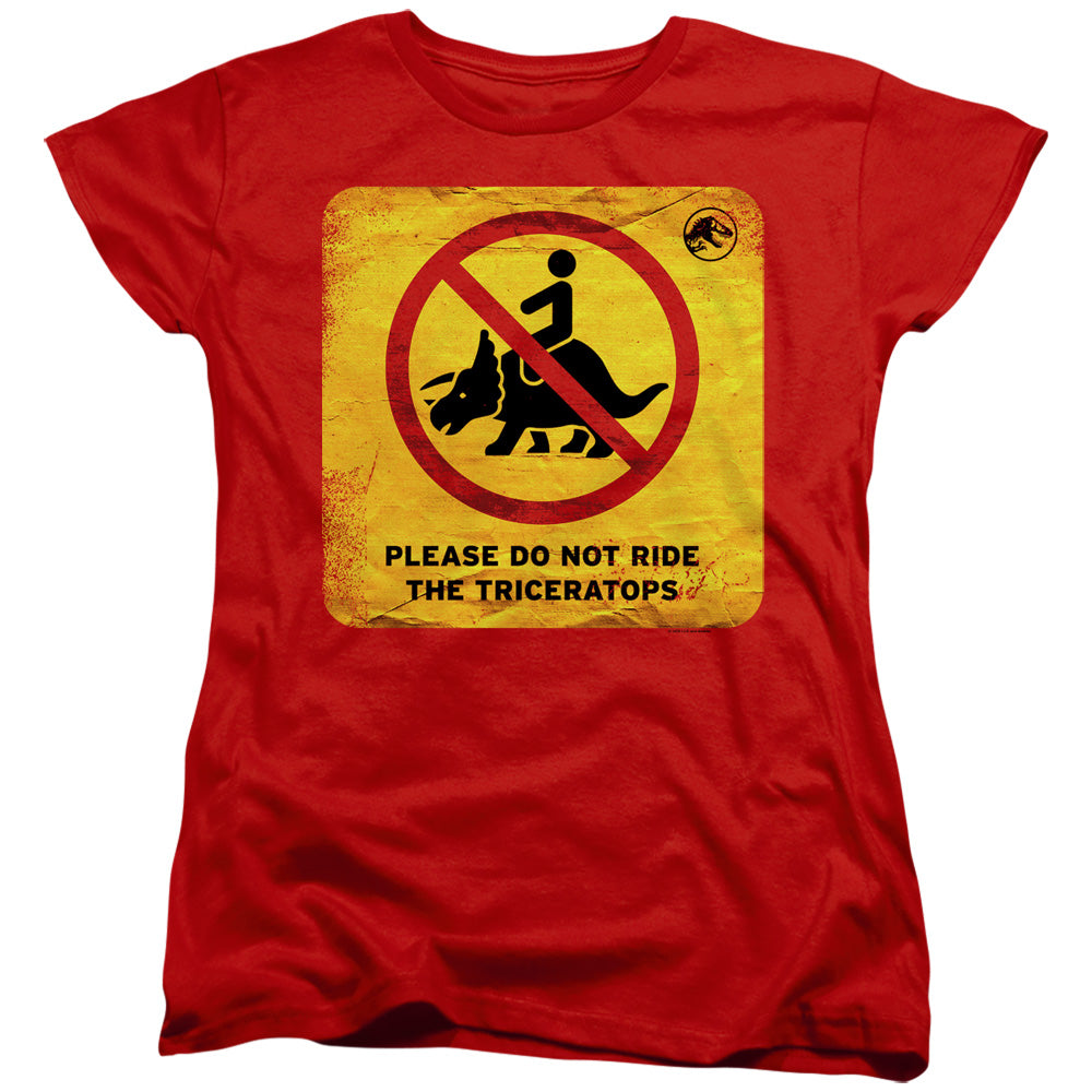 JURASSIC WORLD/DON'T RIDE SIGN
