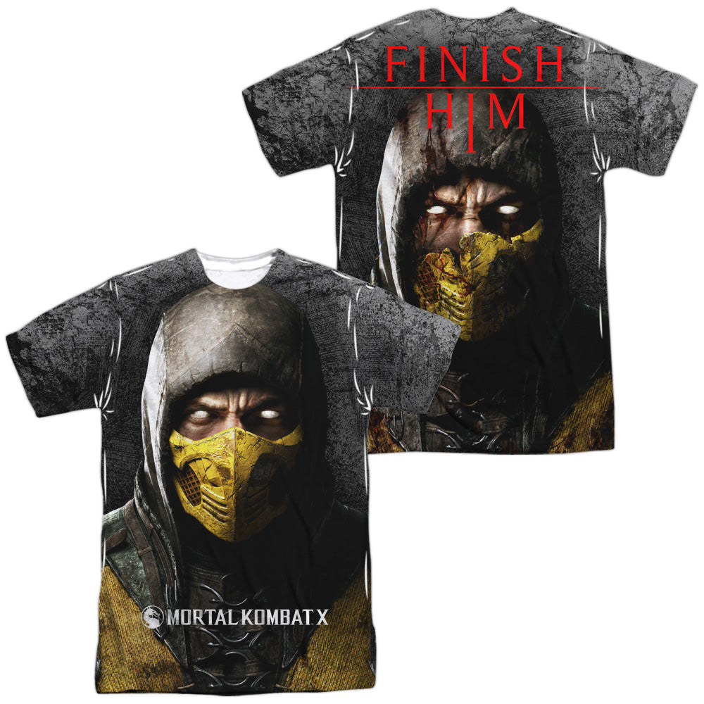 MORTAL KOMBAT X/FINISH HIM (FRONT/BACK PRINT)
