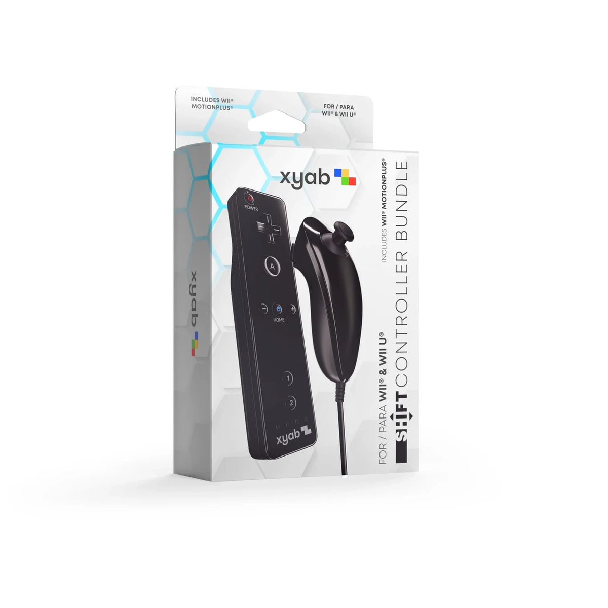 Wii & Wii U Wireless Controller Bundle SHIFT: Black - xyab