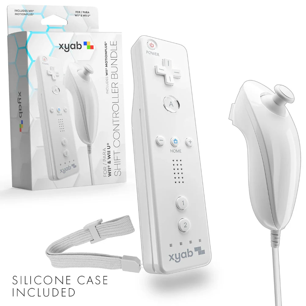 Wii & Wii U Wireless Controller Bundle SHIFT: White - xyab