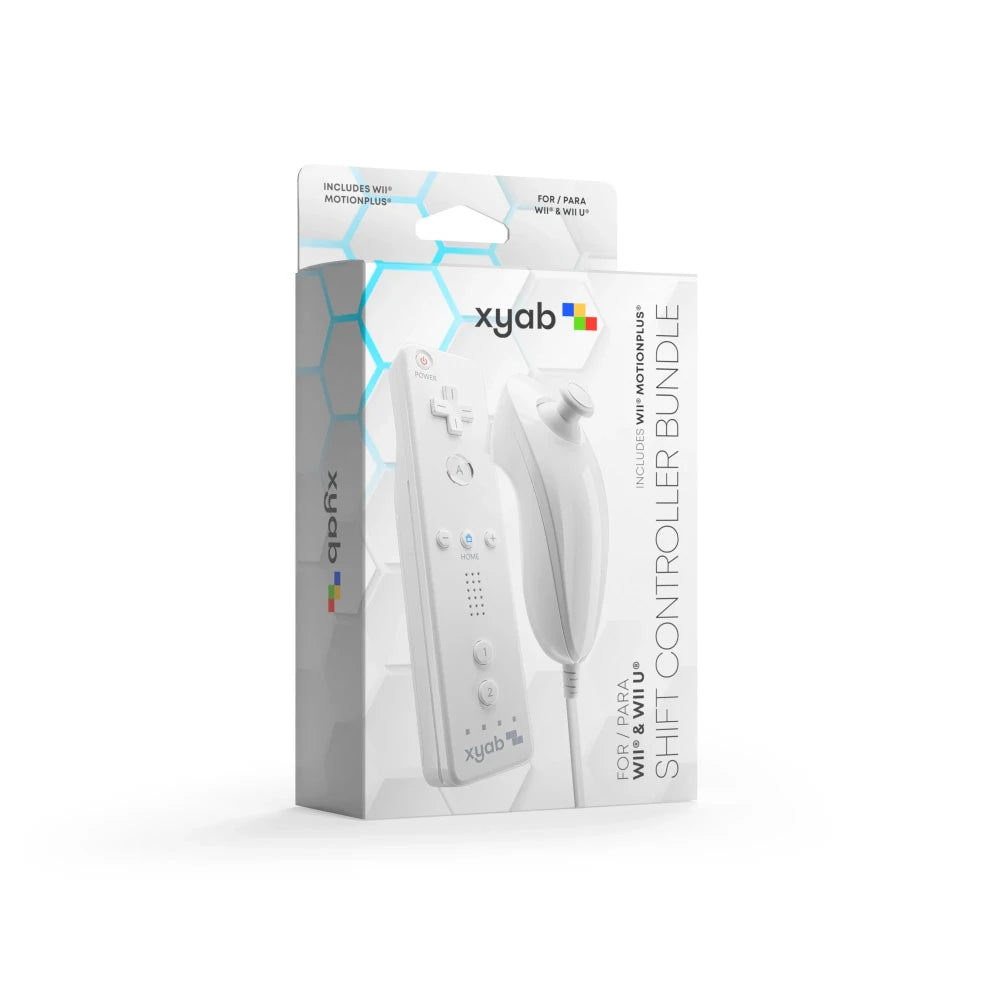 Wii & Wii U Wireless Controller Bundle SHIFT: White - xyab