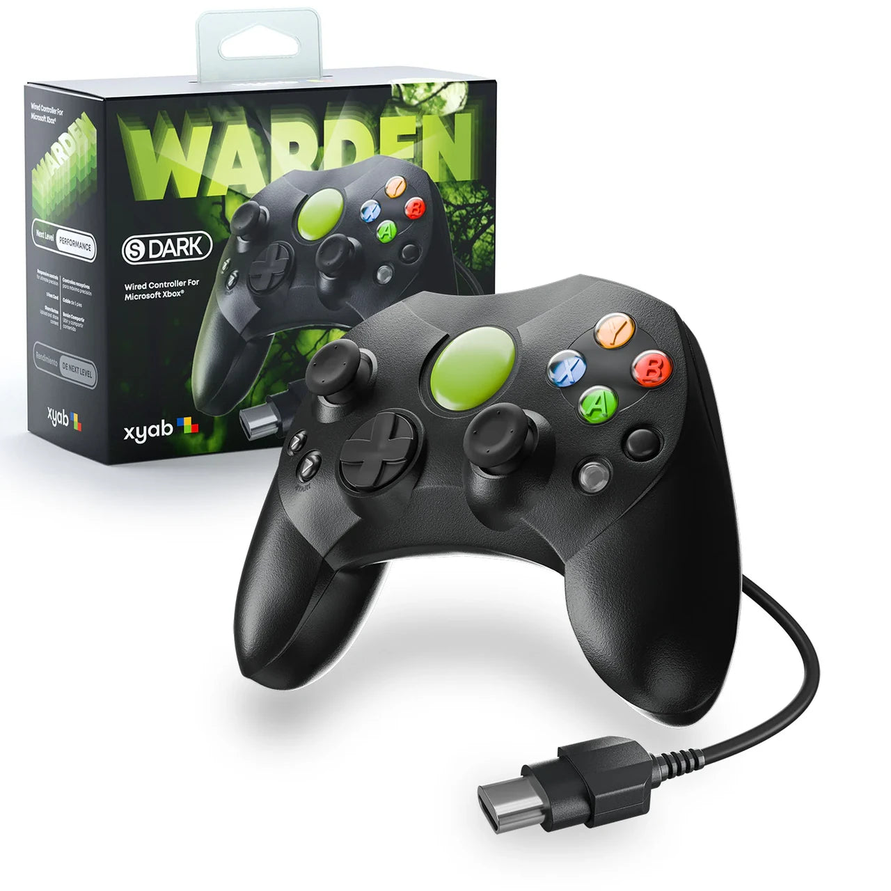 Xbox Original Wired Controller WARDEN: Dark Black - xyab
