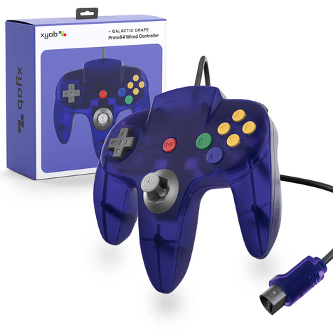 N64 Controller PROTO64: Clear Purple (Galactic Grape) - XYAB
