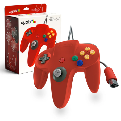 N64 Controller PROTO64: Solid Red - xyab