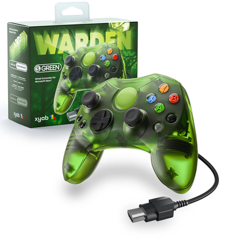 Xbox Original Wired Controller WARDEN: Clear Green - xyab