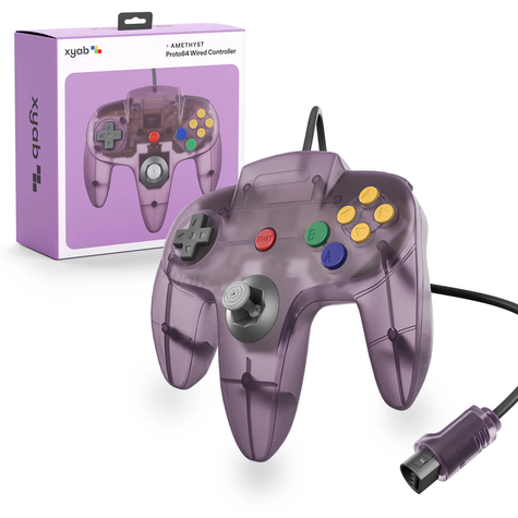 N64 Controller PROTO64: Clear Purple (Amethyst) - XYAB