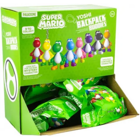 Backpack Buddies: Super Mario: Yoshi Figures - Blind Bag Display (24)