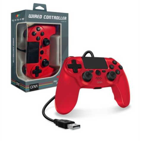 PS4 NuForce Wired Game Controller: Red - Cirka