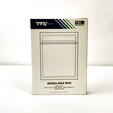 Resealable Media Bags: PS4 / PS5 / Xbox One / Series X - Clear (100)