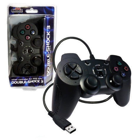PS3 Controller Wired USB - Black Old Skool