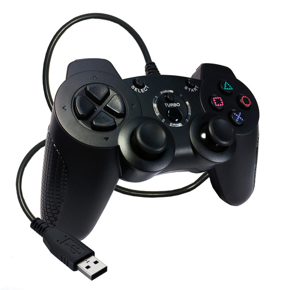 PS3 Controller Wired USB - Black Old Skool