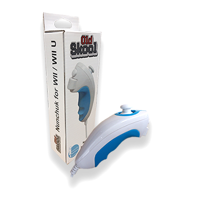 Wii / Wii U Nunchuk Controller: White - Old Skool