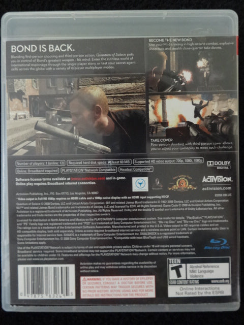 007 Quantum Of Solace Sony PlayStation 3