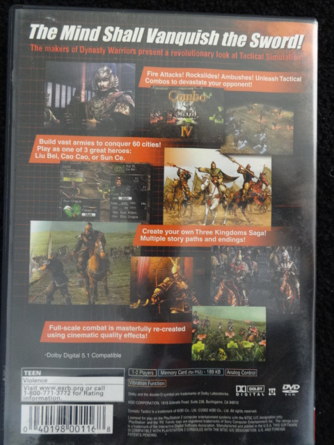 Dynasty Tactics Sony PlayStation 2