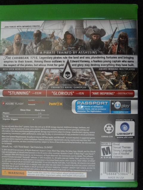 Assissins Creed 4 Black Flag Xbox One