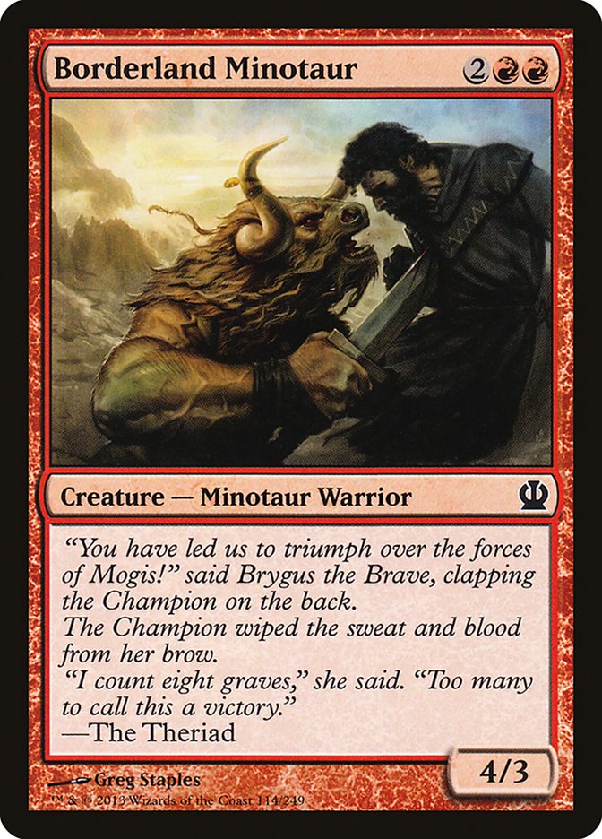 Borderland Minotaur - Magic The Gathering - Theros