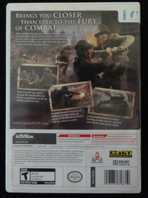 Call Of Duty 3 Nintendo Wii