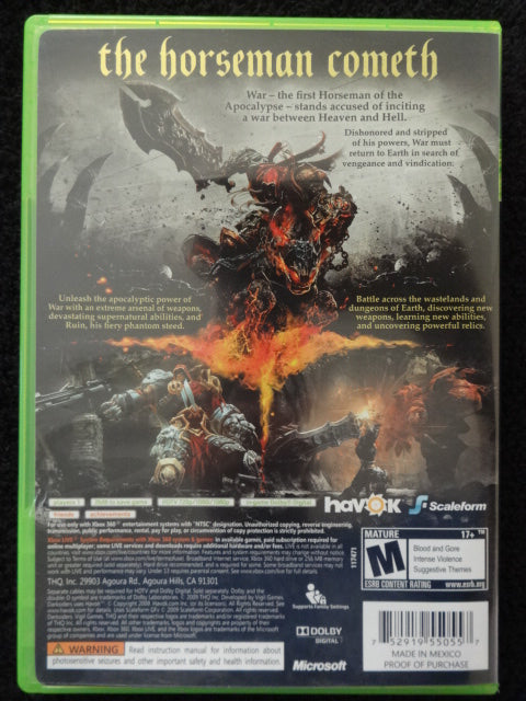 Darksiders Microsoft Xbox 360