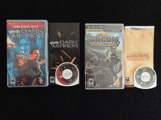 Dual Pack Syphon Filter Dark Mirror Socom U.S. Navy Seals Fireteam Brovo