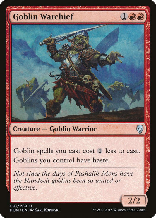 Goblin Warchief - Magic The Gathering - Dominaria dom-130
