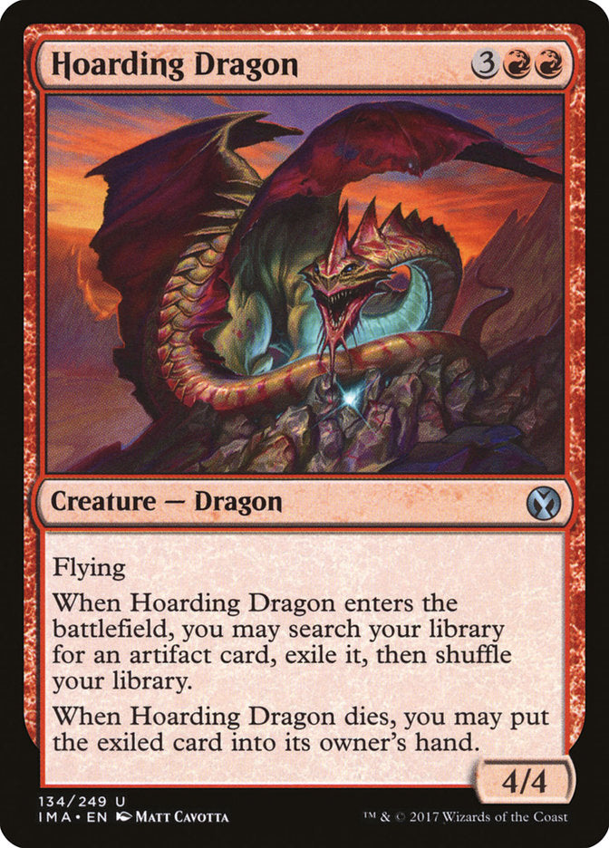 Hoarding Dragon Magic The Gathering Iconic Masters ima-134